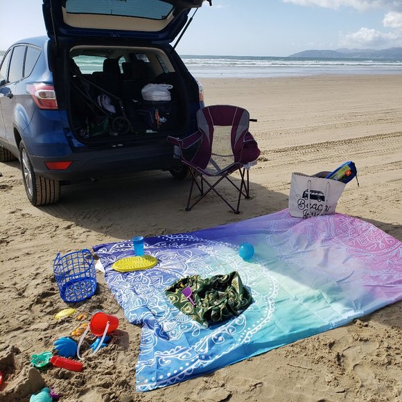 Boho sand proof beach blanket - Picture 3 of 7